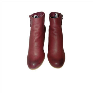 BP Brass Plum Leather Booties Size 8M